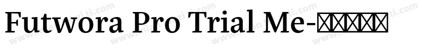 Futwora Pro Trial Me字体转换